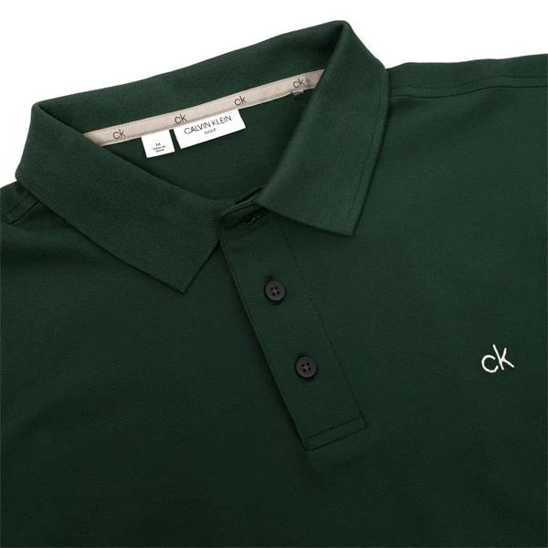 Gents Planet Polo Shirt Bottle Green - Image 6