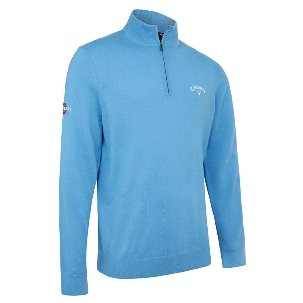 Callaway Gents ¼ Zip Blended Merino Sweater Malibu (450)