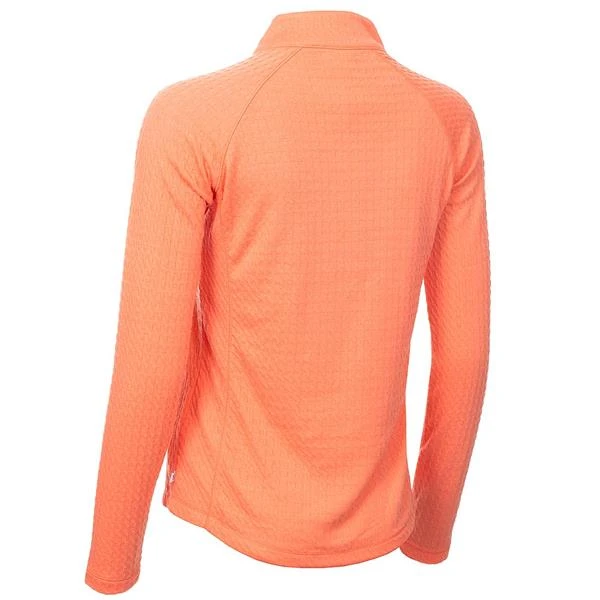 Ladies Mina Zip Neck Top Coral - Image 2