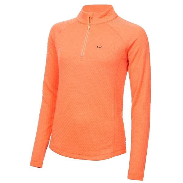 Ladies Mina Zip Neck Top Coral