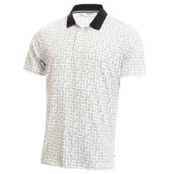 Gents Geo Polo Shirt White