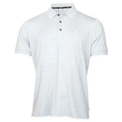 Gents Bolsa Stripe Polo Shirt Arctic Ice Marl