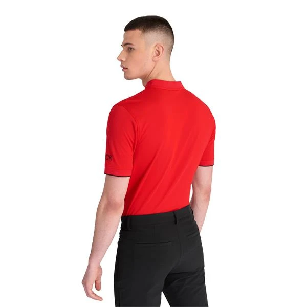 Gents Del Monte Polo Shirt Cardinal Red - Image 4