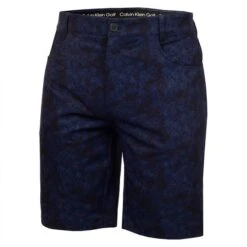Gents Printed Genius 4-Way Stretch Shorts Navy