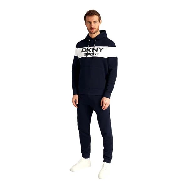 DKNY Gents South Street Colour Block Hoodie Navy - Image 5