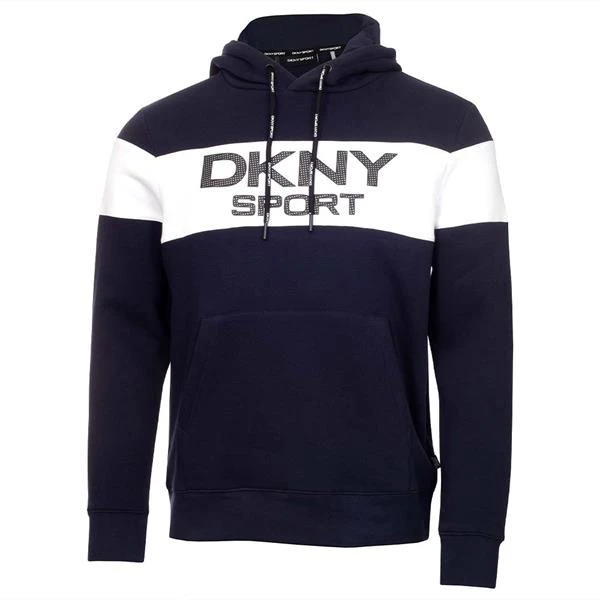 DKNY Gents South Street Colour Block Hoodie Navy
