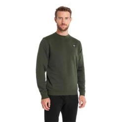 DKNY Gents Harlem Badge Sweatshirt Army Green