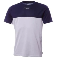 DKNY Gents Greenwood Colour Block T-Shirt Silver - Navy