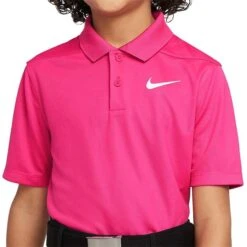 Nike Junior - Boys Dri-FIT Victory Solid Polo Pink (621)