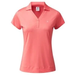 Daily Sports Ladies Anzio Cap Sleeve Polo Shirt Coral