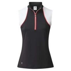 Daily Sports Ladies Maja Sleeveless Polo Shirt Black