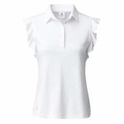 Daily Sports Ladies Peillon Sleeveless Polo Shirt White