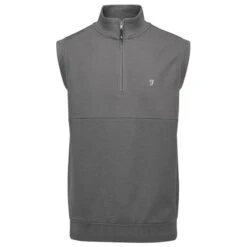 Farah Gents Clint ¼ Zip Gilet Dark Shadow