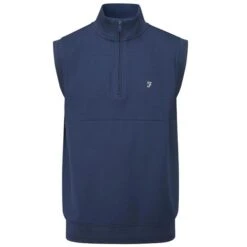 Farah Gents Clint ¼ Zip Gilet Regatta Blue