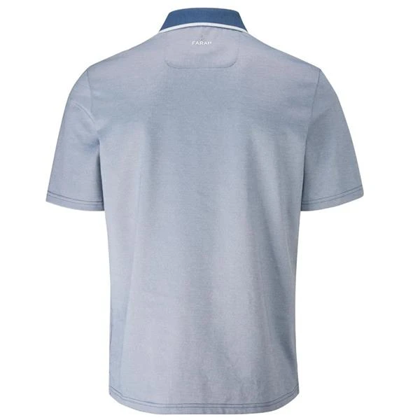 Farah Gents Nelson Polo Shirt Dusky Blue - Light Blue - Image 2