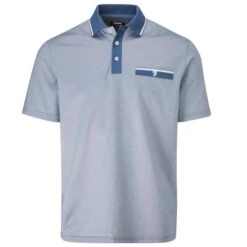 Farah Gents Nelson Polo Shirt Dusky Blue - Light Blue