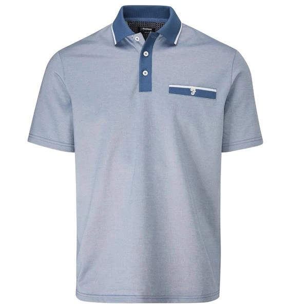 Farah Gents Nelson Polo Shirt Dusky Blue - Light Blue