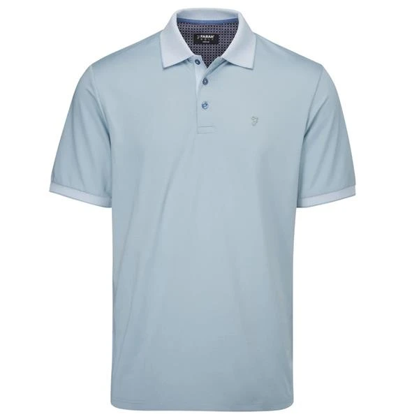 Farah Gents Kervin Polo Shirt Blue - Grey - White
