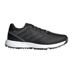 ADIDAS Gents S2G Spikeless Leather Shoes Core Black - Grey Five - Green Oxide