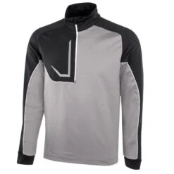 Galvin Green Gents Daxton ½ Zip Insula Top Sharkskin - Black - White (70)