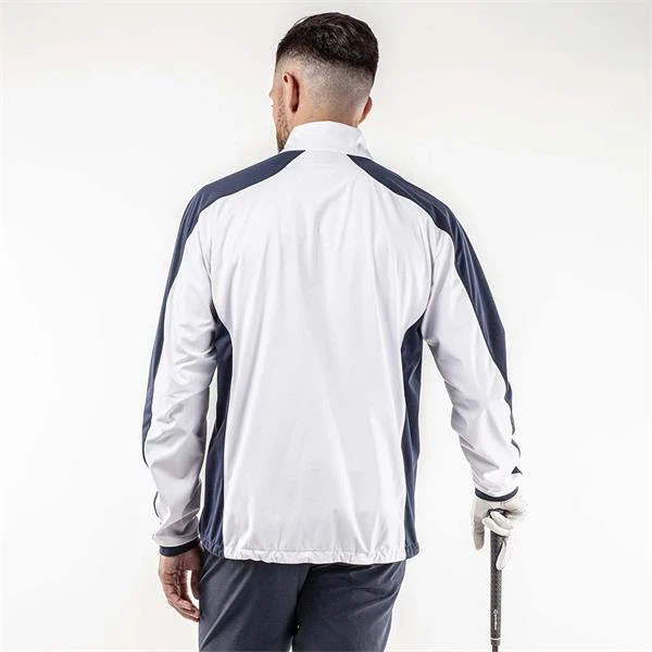 Galvin Green Gents Lawrence ½ Zip WindTop White - Navy - Orange (13) - Image 4