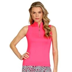 Ladies Lani Sleeveless Top Pink Lotus