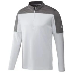 ADIDAS Gents ¼ Zip UPF Lightweight Top White