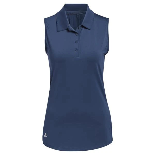 ADIDAS Ladies Ultimate 365 Solid Sleeveless Polo Shirt Crew Navy