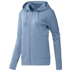 ADIDAS Ladies Go-To Primegreen Cold.Rdy Full-Zip Hoodie Ambient Sky