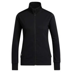 ADIDAS Ladies Textured Full Zip Jacket Black