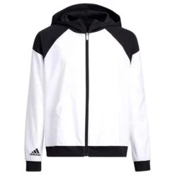 ADIDAS Junior - Girls Anorak Jacket Black - White