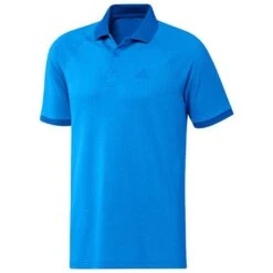 ADIDAS Gents Jacquard Primegreen Polo Shirt Blue Rush - White
