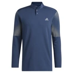 ADIDAS Gents Statement Cold.Rdy Long Sleeve Polo Shirt Crew Navy