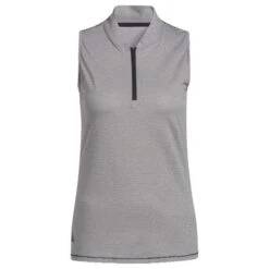 ADIDAS Ladies Two Colour Ottoman Polo Shirt Black - White