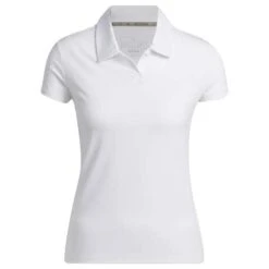 ADIDAS Ladies Go-To Heathered Polo Shirt White Melange