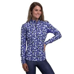 Ladies Renae Zip Mock Lapis