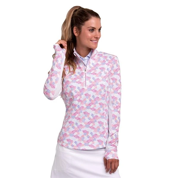 Ladies Renae Zip Mock Razzle