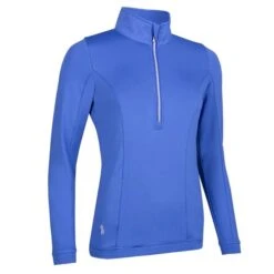 Ladies Carina Zip Neck Shaped Panel Performance Midlayer Tahiti