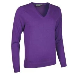 Ladies Darcy V Neck Cotton Sweater Royal Purple