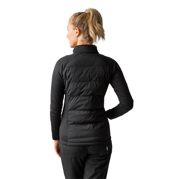 Ladies Samara Zip Front Bonded Padded Hybrid Down Jacket Black - Image 2