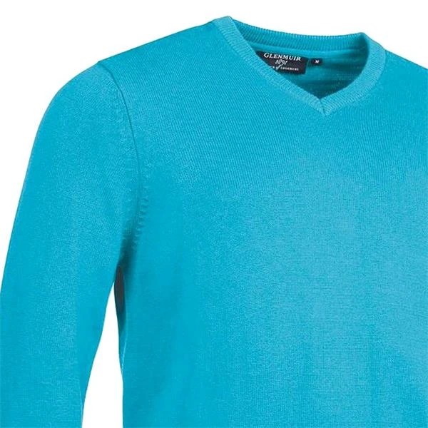 Gents Glencoe V-Neck Sweater Aqua - Image 2