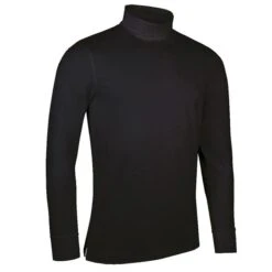 Gents Kelso Long Sleeve Roll Collar Shirt Black