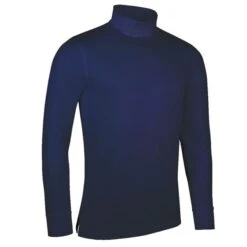 Gents Kelso Long Sleeve Roll Collar Shirt Navy