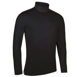 Gents Fraser Roll Neck Golf Shirt Black