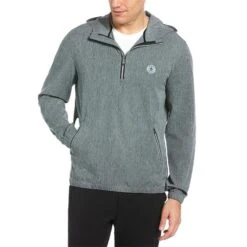 Original Penguin Gents ¼ Zip Fine Line Windshirt Caviar