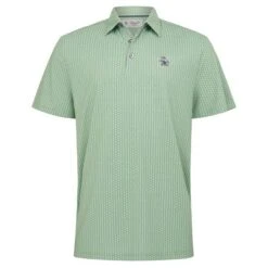 Original Penguin Gents All Over Print Polo Shirt Jade Green (315)
