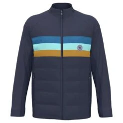 Original Penguin Gents Full Zip Insulated 70's Jacket Black Iris (417)