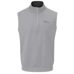 Oscar Jacobson Gents Trent Tour Gilet Light Grey - Black
