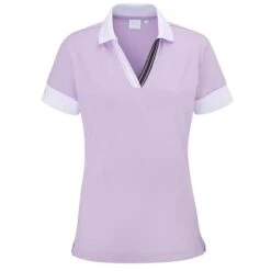 Ping Ladies Sadie Polo Shirt Cool Lilac - White