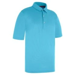 Gents Pro Tech Pin Dot Polo Shirt Azure Blue